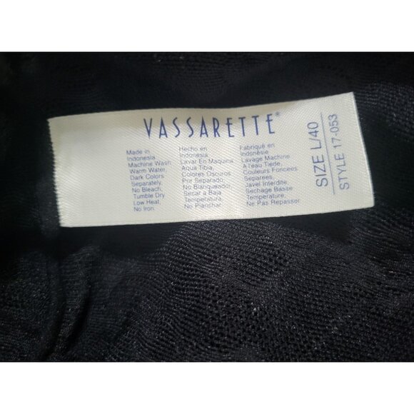 Vassarette Sheer Lace Camisole SZ L/40 Tank Top 17-053 y2k Floral Babydoll Black - Picture 8 of 8